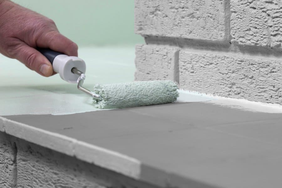 paint a brick fireplace