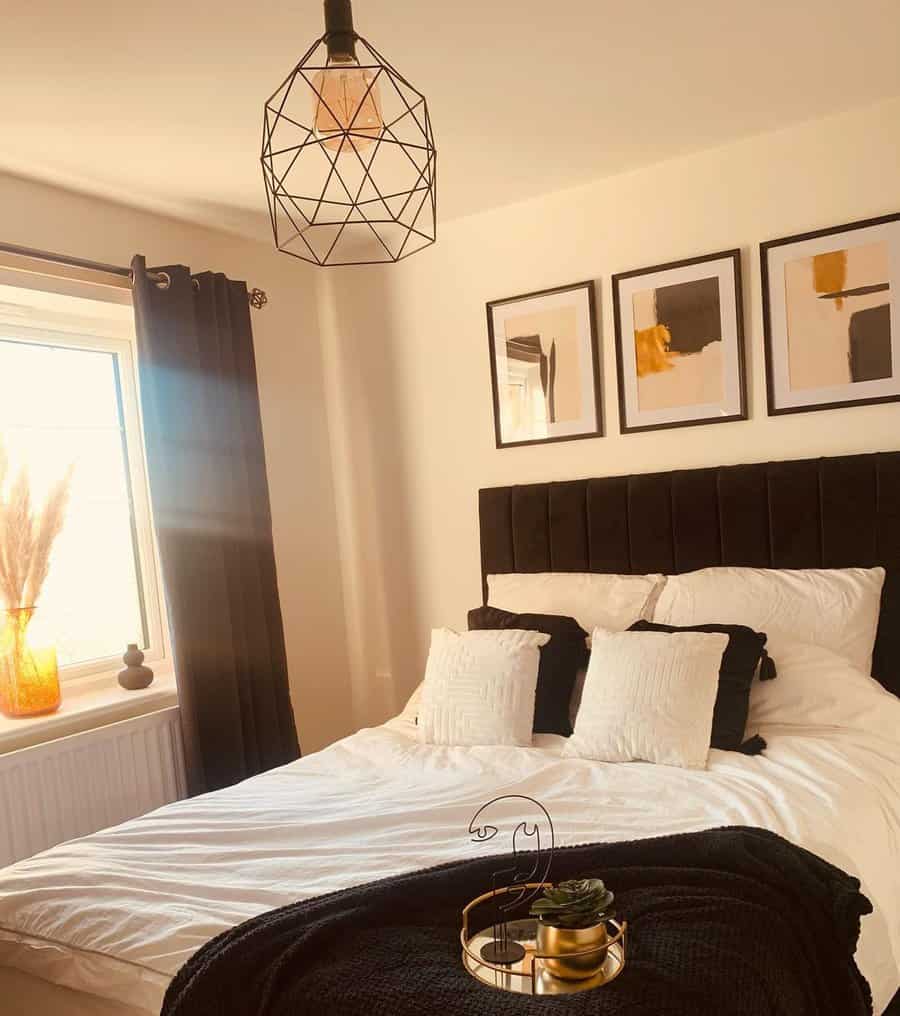 Black and white bedding