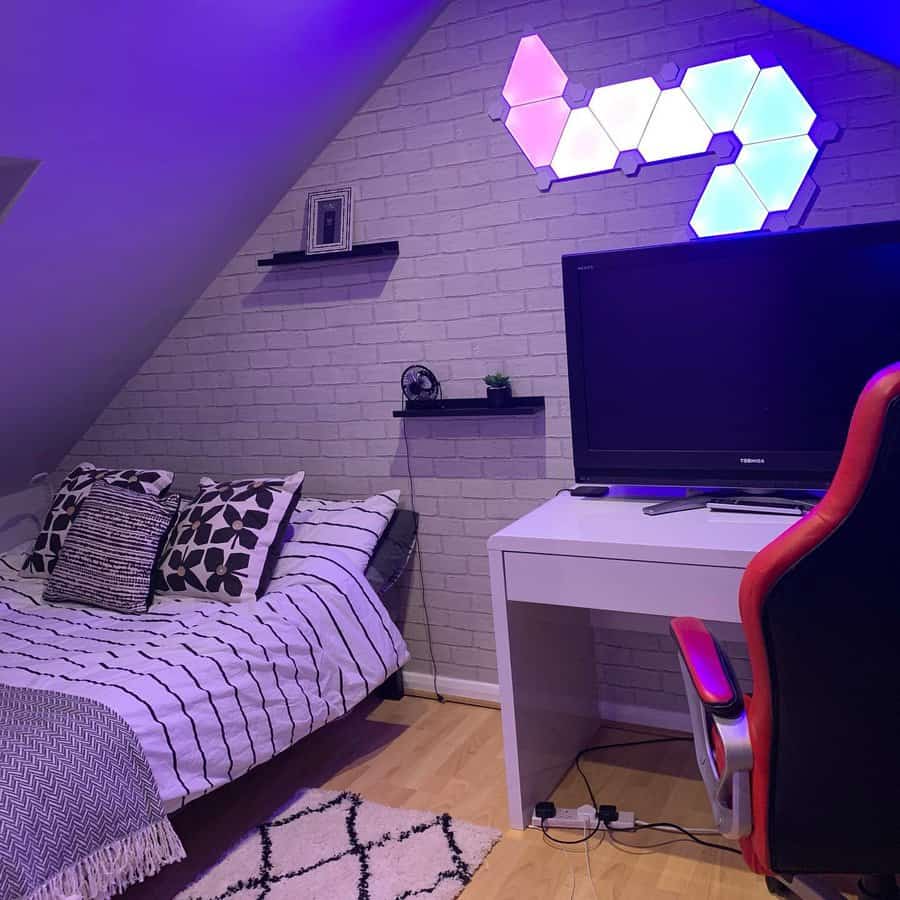 Attic teen bedroom