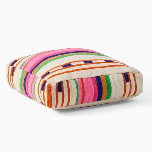 Bole Road Variegated Stripe Indoor Outdoor Floor Cushion