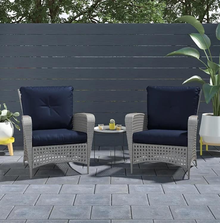 Cain Patio Chair with Cushions