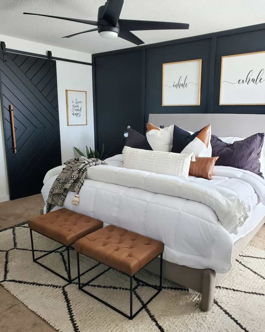 Black accent wall
