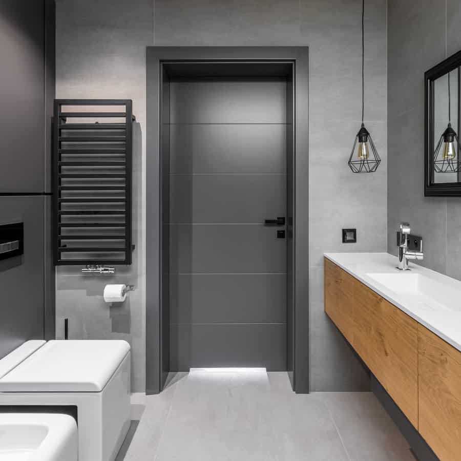 Dark Color Bathroom Door Ideas 2 Wenge bathroom door