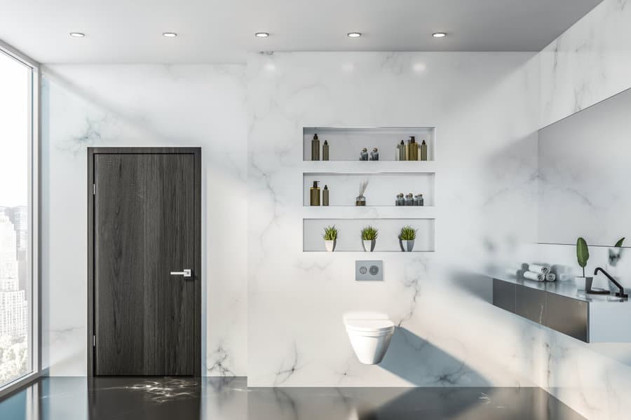 Dark Color Bathroom Door Ideas 4 Laminated bathroom door