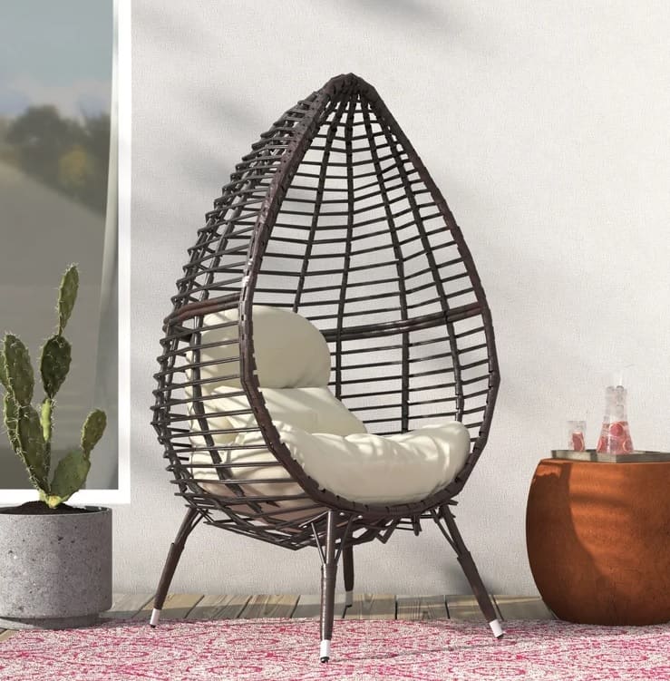 Dixion Teardrop Patio Chair with Cushions