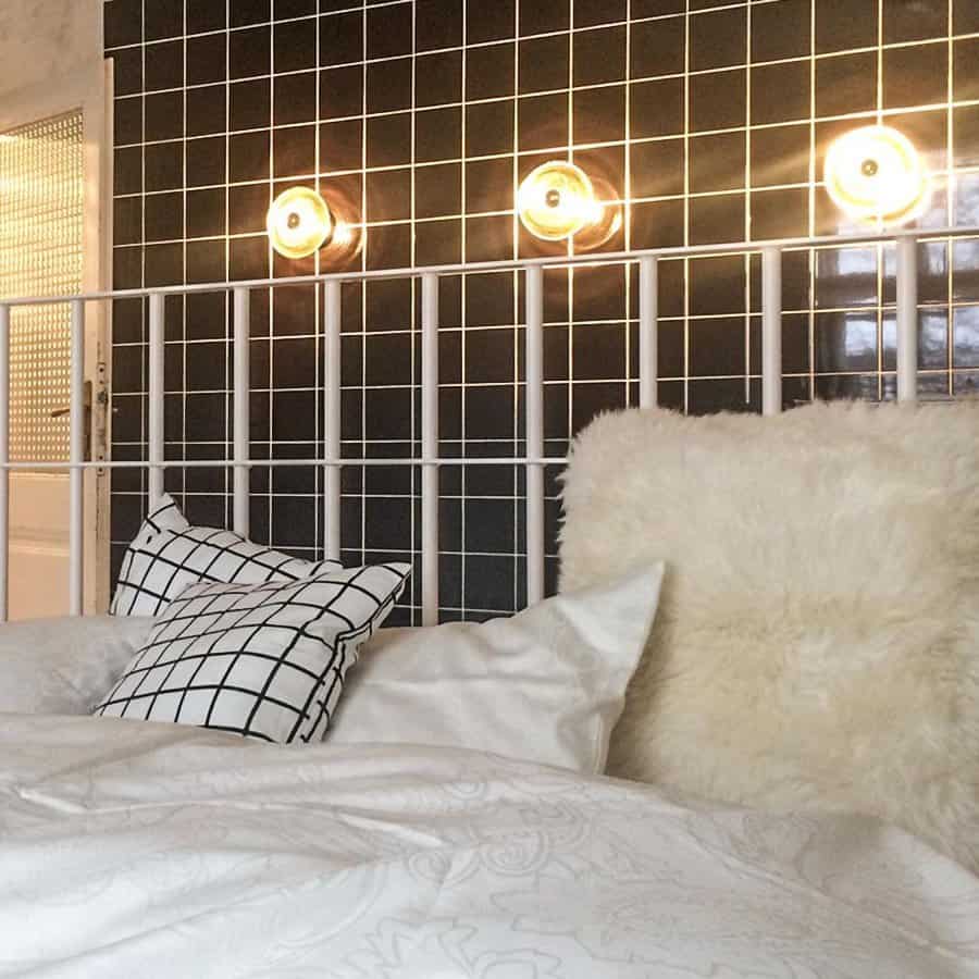 Black and white patterned throw pillows