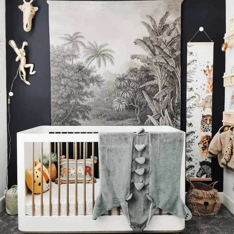 Black and white tapestry