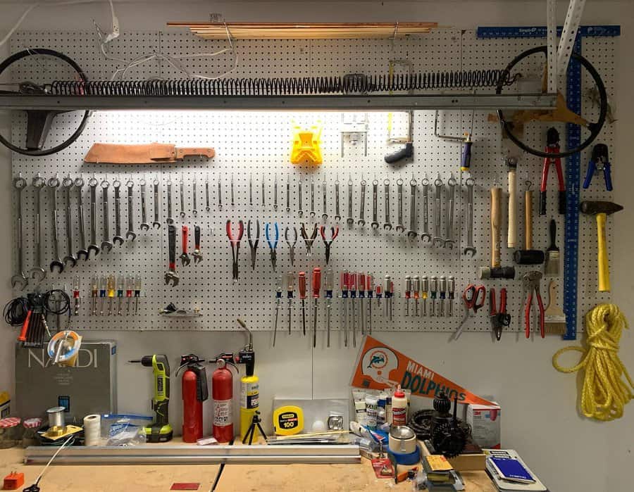 Large wall pegboard 