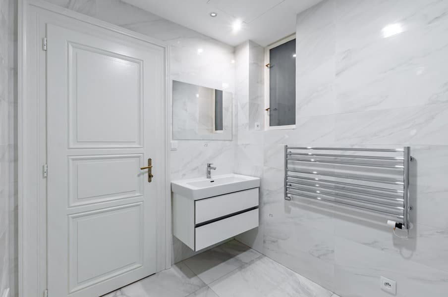 Minimalist Bathroom Door Ideas 11 White bathroom door