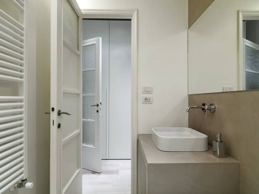 Minimalist Bathroom Door Ideas 3 White bathroom door
