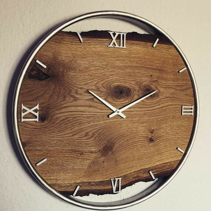 Statement clock bedroom wall decor