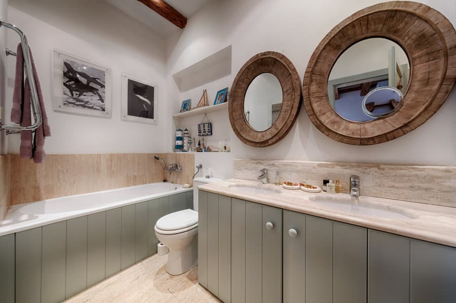 Rustic flair with unique mirror