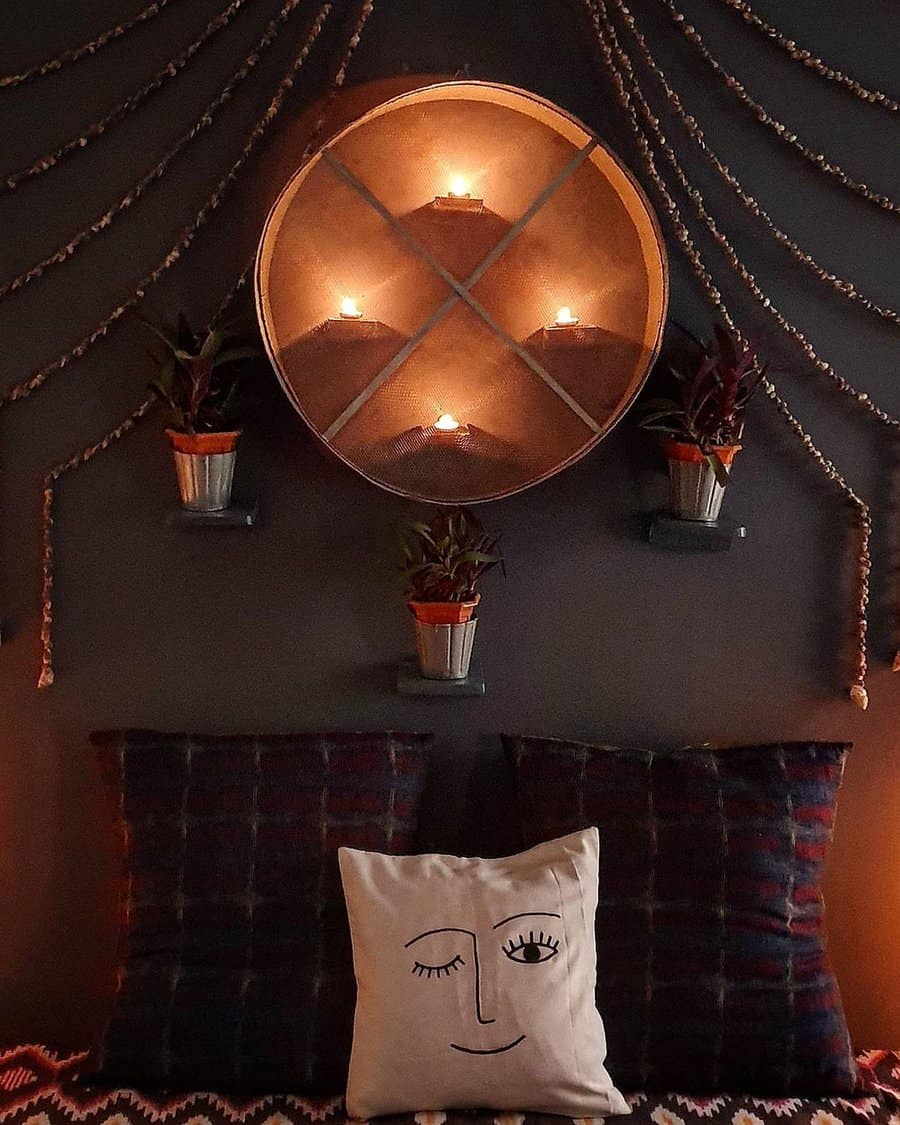 Floating planters bedroom wall decor