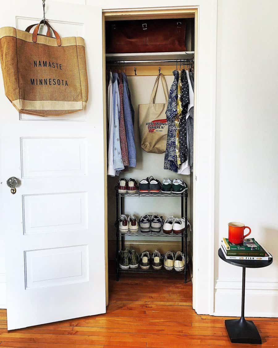 Closet with store-bought storage