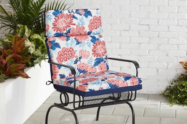 Style Selections Portia Floral High Back Patio Chair Cushion