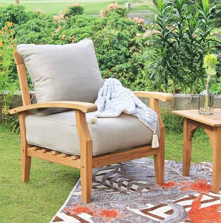 Summerton Teak Patio Chair with Cushions