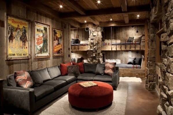 Man cave movie room