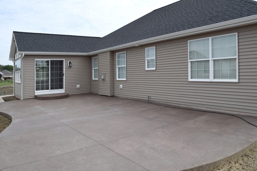 Concrete patio flooring