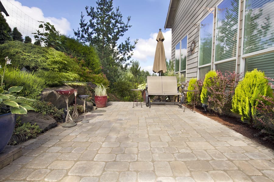 Stone paver patio